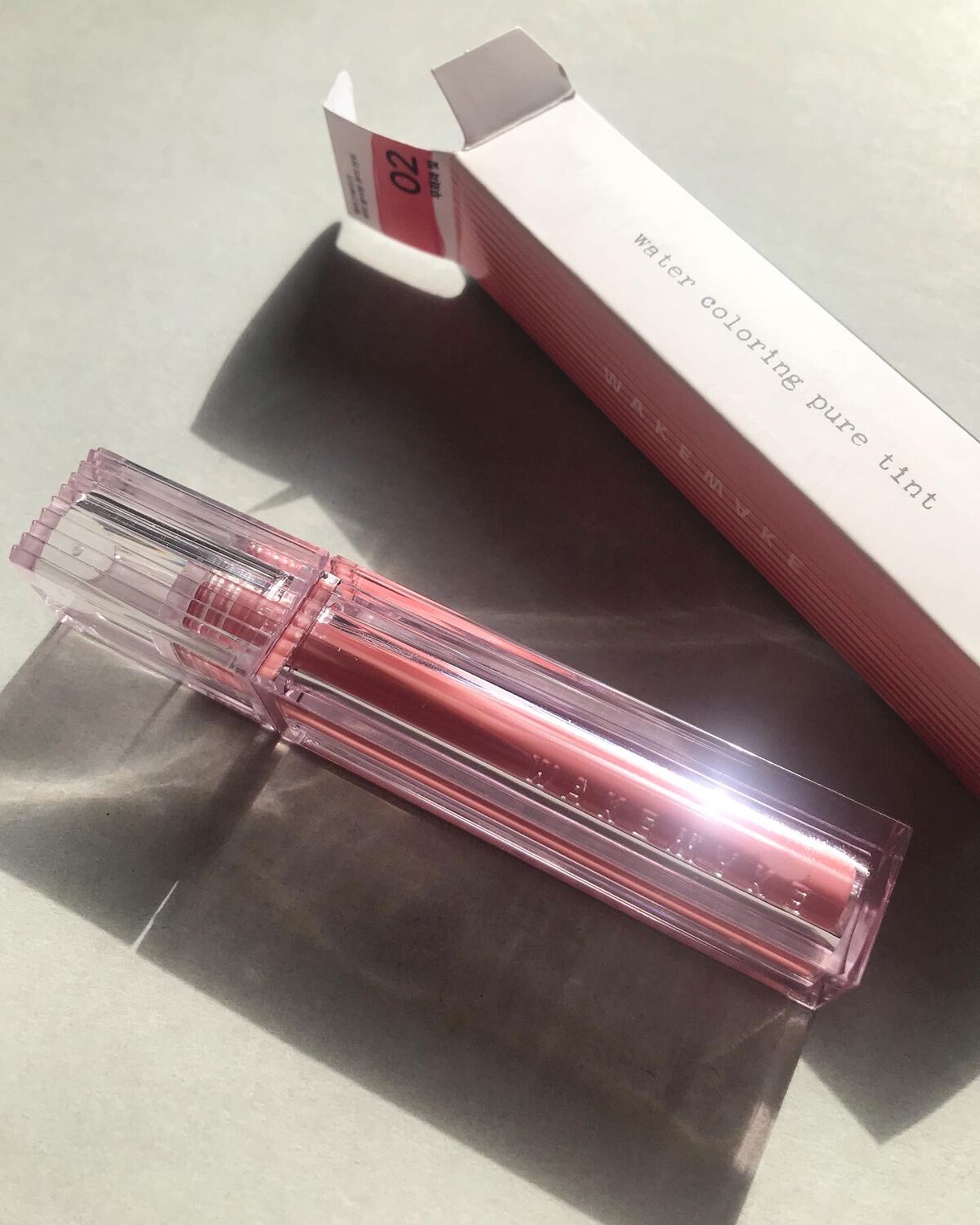 ウォーターカラーリングピュアティント/wakemake/リップティントを使ったクチコミ（2枚目）