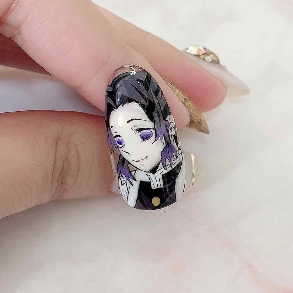 スーパーカラーex プリジェルの口コミ 痛ネイル練習 今回は胡蝶しのぶ 目がすごく By みい 混合肌 Lips