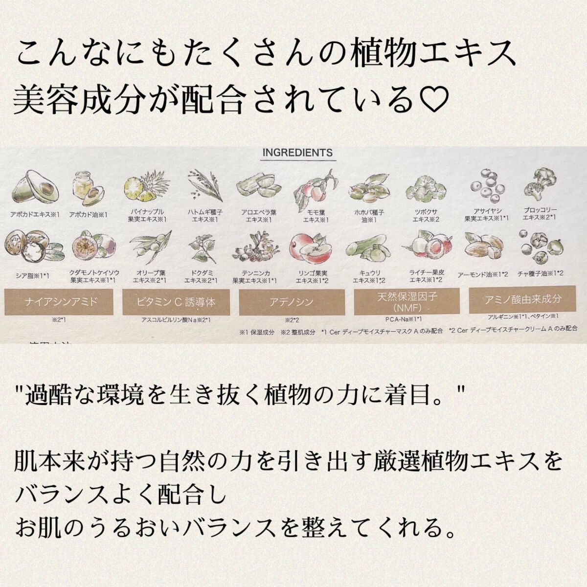 ディープモイスチャー マスク (ケアクリーム付き)/cerXcer/シートマスク・パックを使ったクチコミ(3枚目)