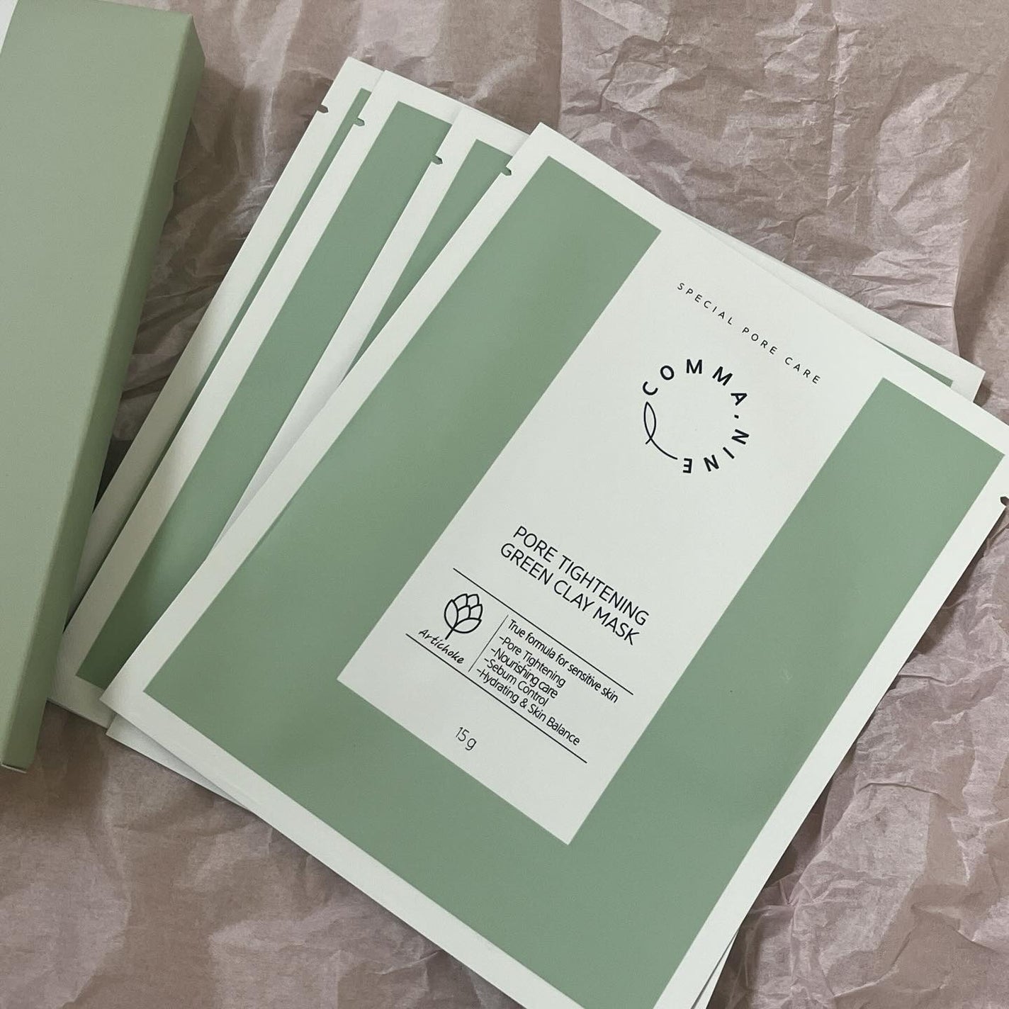 ポアタイトニンググリーンクレイマスク/COMMANINE/シートマスク・パックを使ったクチコミ(2枚目)
