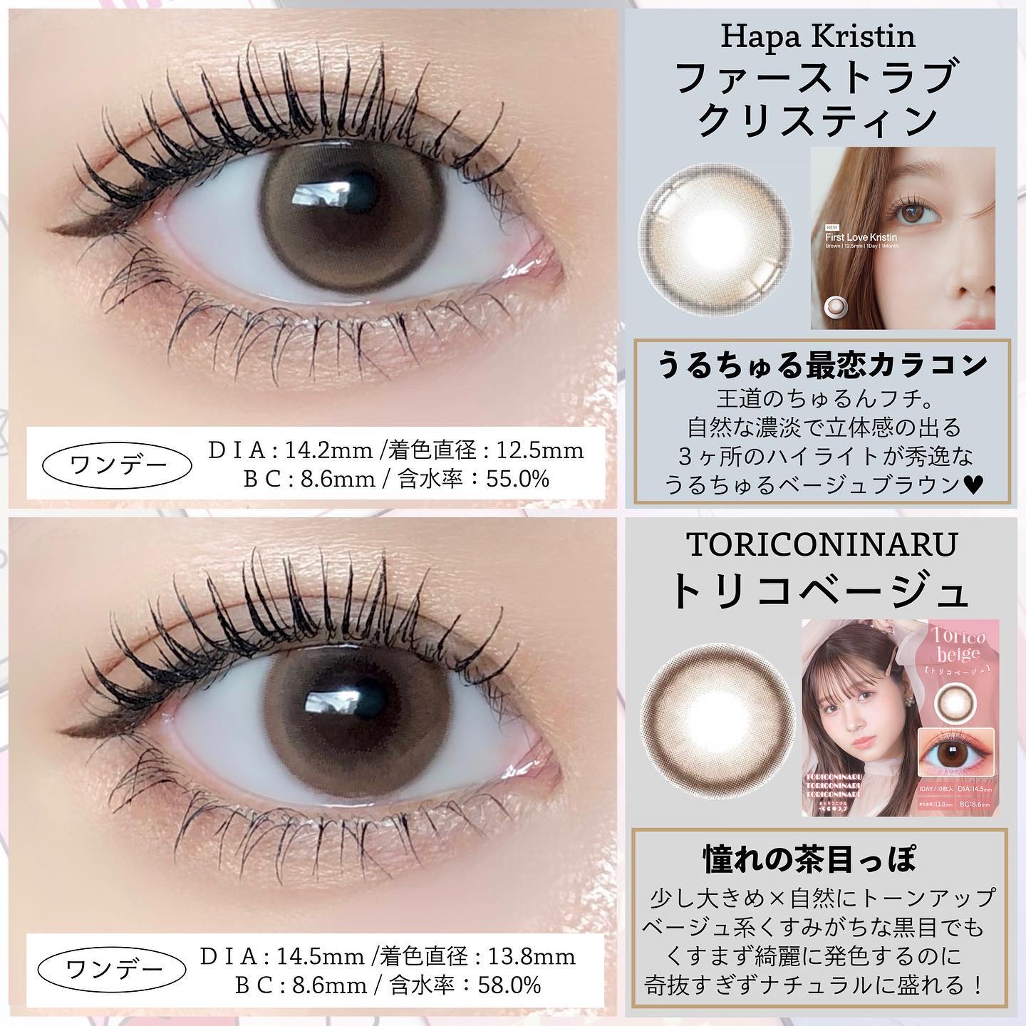 トリコニナル ワンデー トリコベージュ/トリコニナル/ワンデー（１DAY）カラコンを使ったクチコミ（2枚目）