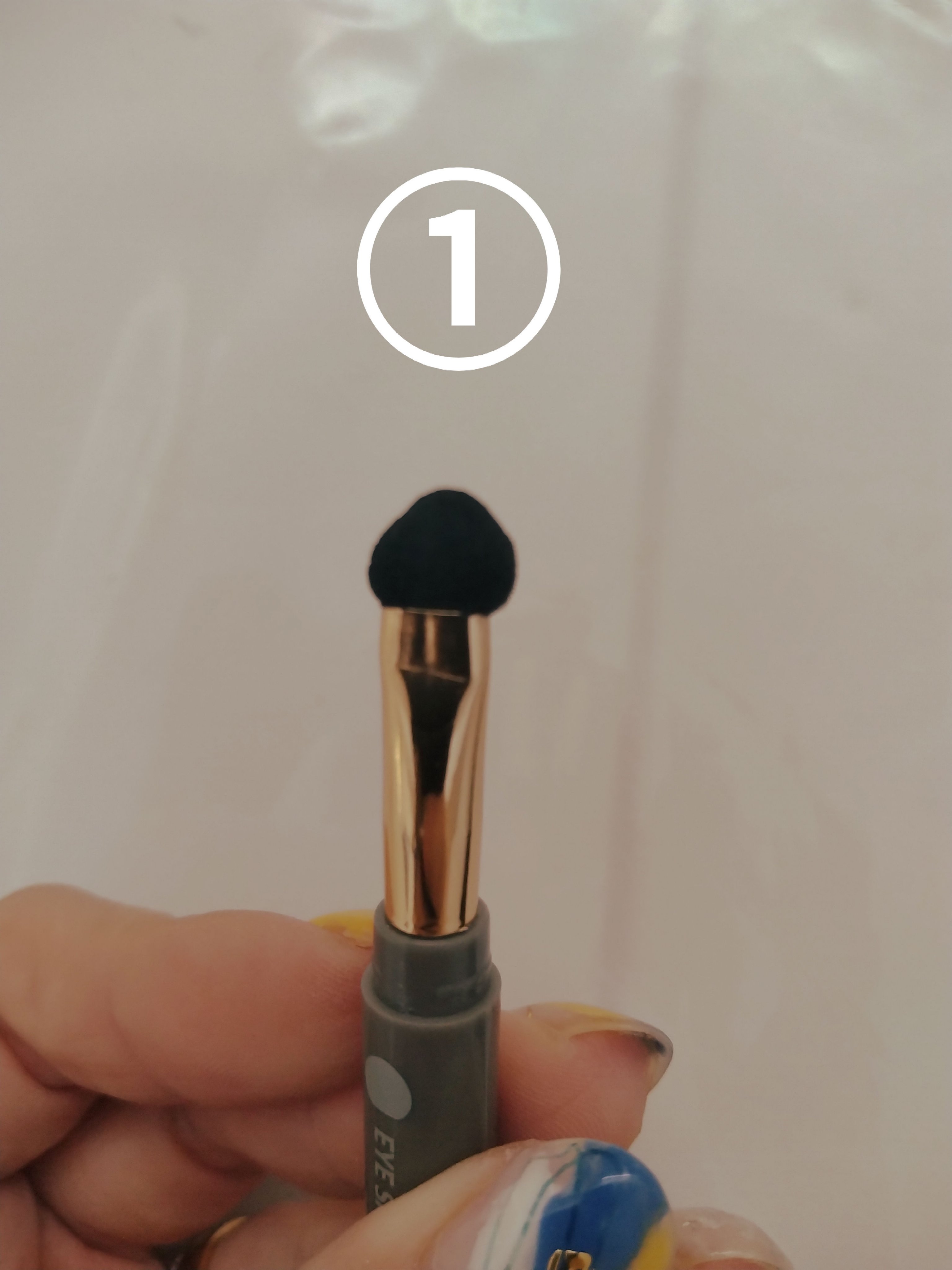 ロケット型 メイクブラシ/DAISO/メイクブラシを使ったクチコミ（3枚目）