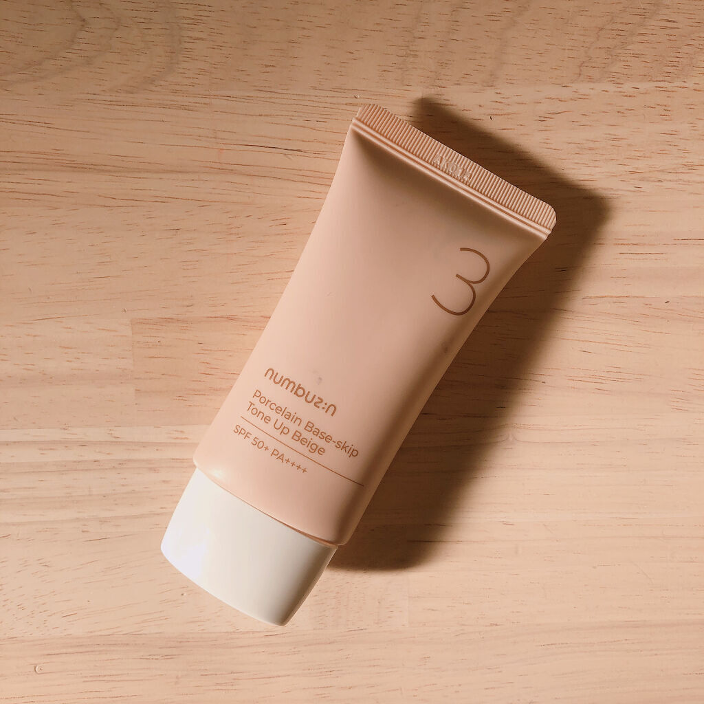 3番 ノーファンデ陶器肌トーンアップクリーム/numbuzin/化粧下地を使ったクチコミ（1枚目）