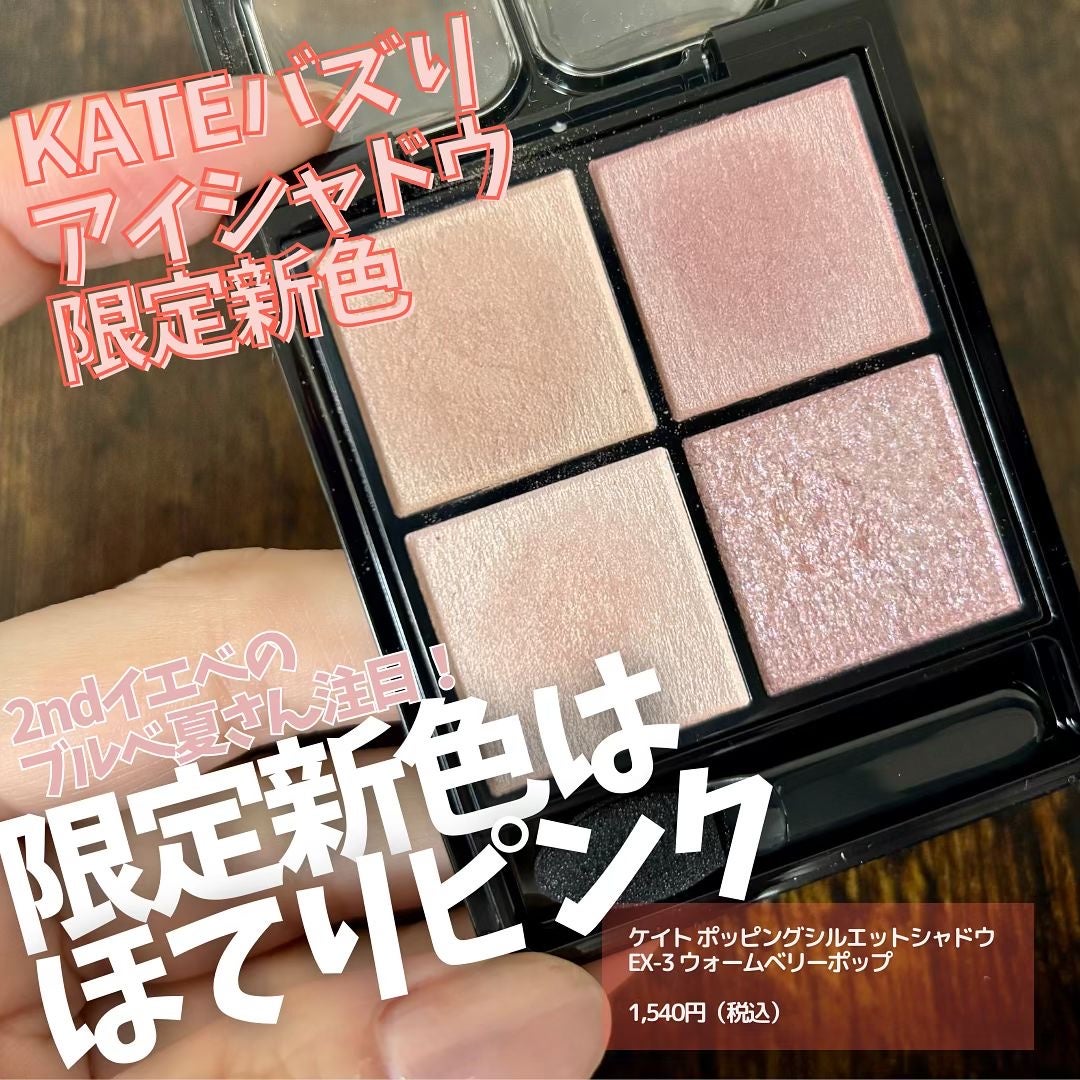 ケイト ポッピングシルエットシャドウ/KATE/アイシャドウパレットを使ったクチコミ(1枚目)