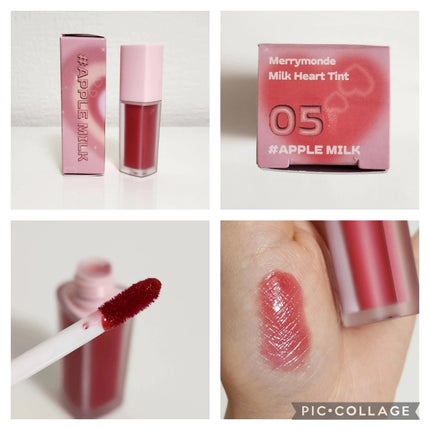 ミルクハートティントリップアンドチーク/Merrymonde/リップティントを使ったクチコミ(5枚目)