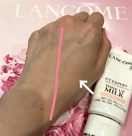 UV エクスペール トーン アップ ローズ/LANCOME/日焼け止め・UVケアを使ったクチコミ(2枚目)