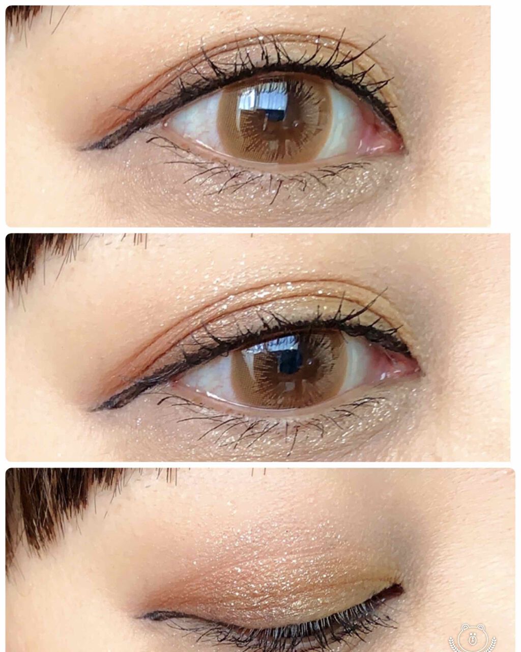 Love Bear リキッドアイシャドウ 松ぼっくり(ゴールドラメ)/FlowerKnows/リキッドアイシャドウを使ったクチコミ（3枚目）