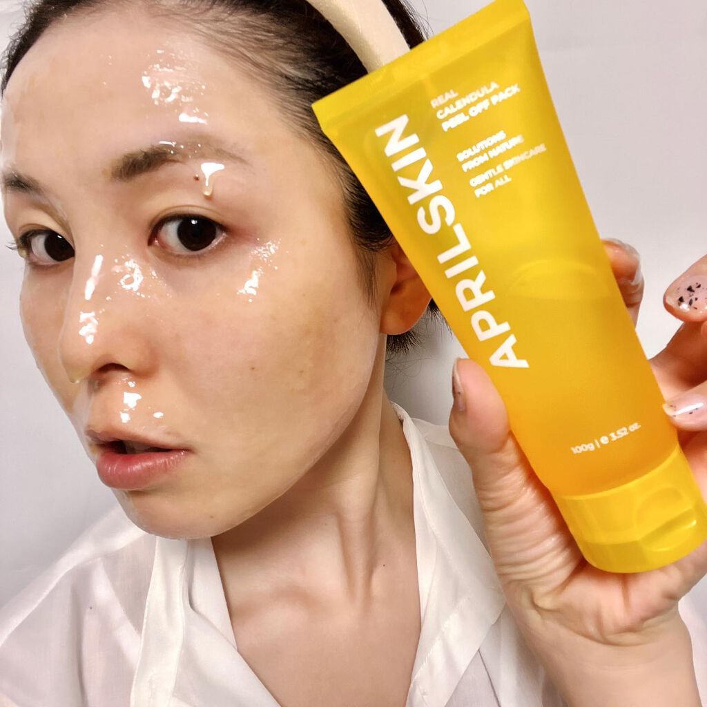 リアルカレンデュラピールオフパック/APRILSKIN/ピーリングを使ったクチコミ（3枚目）