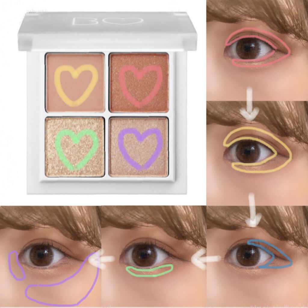 THE アイパレR/b idol/アイシャドウパレットを使ったクチコミ（3枚目）