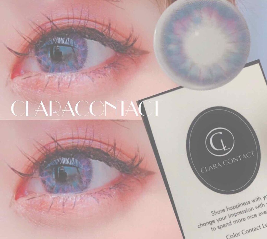グリッターグレー/CLARA CONTACT/カラーコンタクトレンズを使ったクチコミ(1枚目)