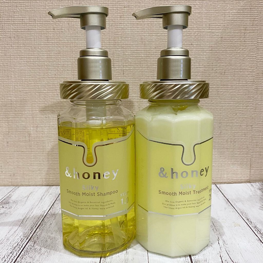 シルキー スムースモイスチャー シャンプー 1.0/ヘアトリートメント 2.0/&honey/市販シャンプーを使ったクチコミ(5枚目)