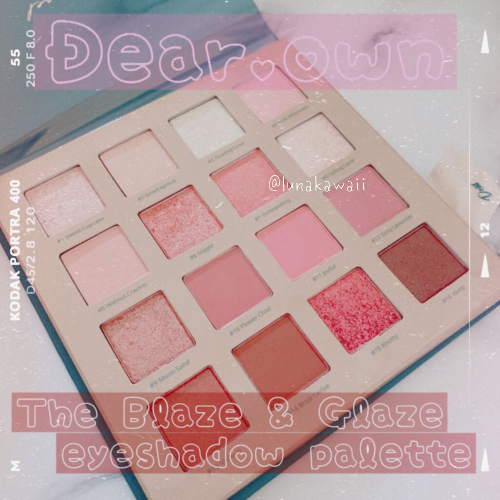Blaze & Glaze Shadow Palette/Dear.own/アイシャドウパレットを使ったクチコミ(1枚目)