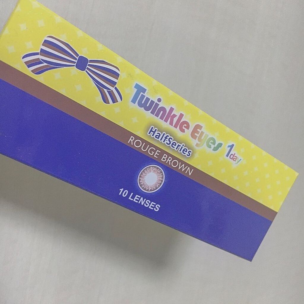 トゥインクルアイズ ワンデー UV+ ハーフシリーズ ルージュブラウン【旧】/TwinkleEyes/ワンデー（１DAY）カラコンを使ったクチコミ（1枚目）