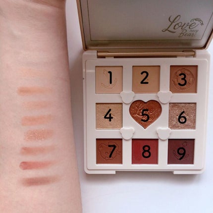 Love Bear 9色 アイシャドウパレット/FlowerKnows/アイシャドウパレットを使ったクチコミ(4枚目)
