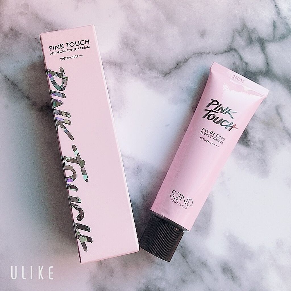 ピンクタッチ UVトーンアップクリーム/S2ND/化粧下地を使ったクチコミ（2枚目）