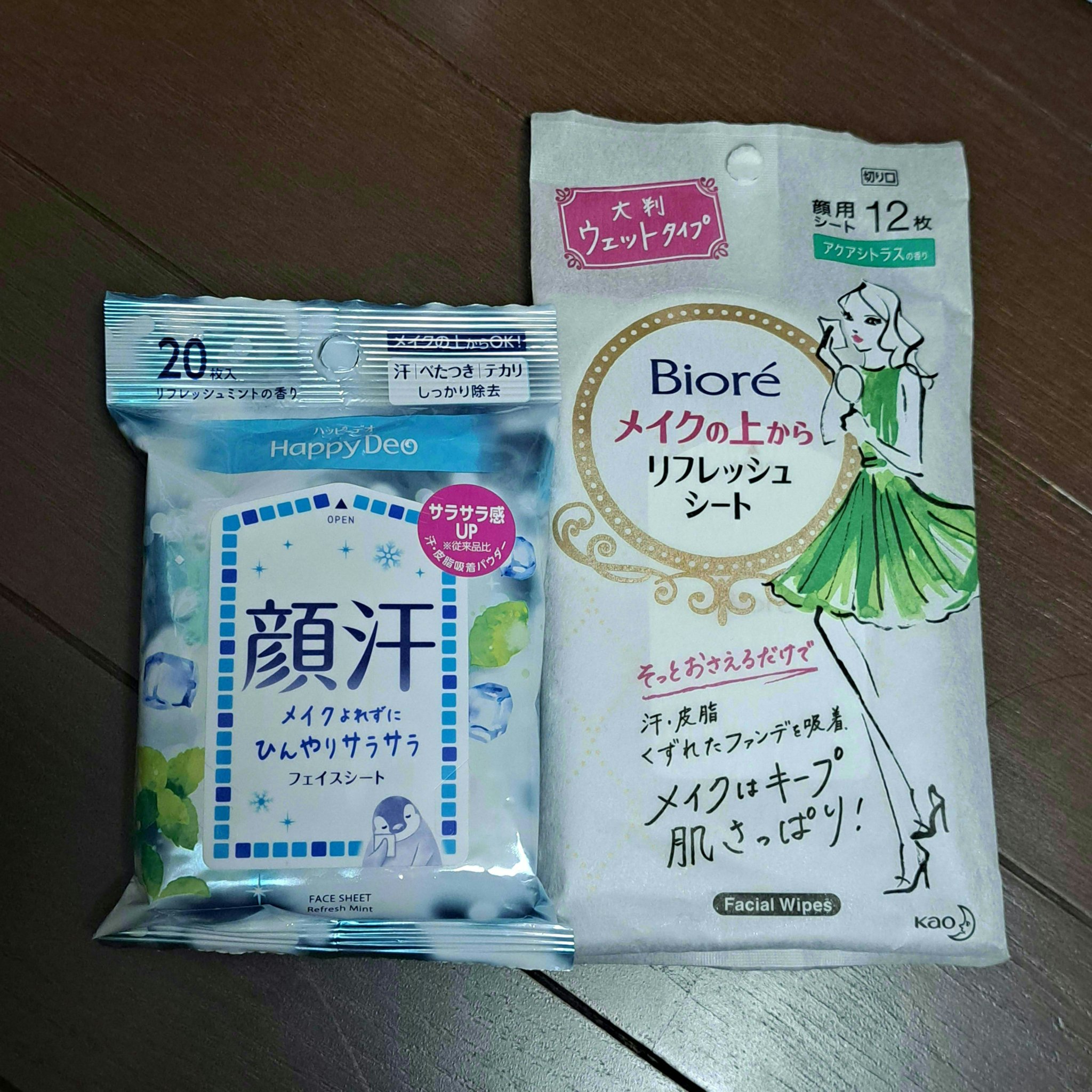 メイクの上からリフレッシュシート/ビオレ/フェイスシートを使ったクチコミ（1枚目）