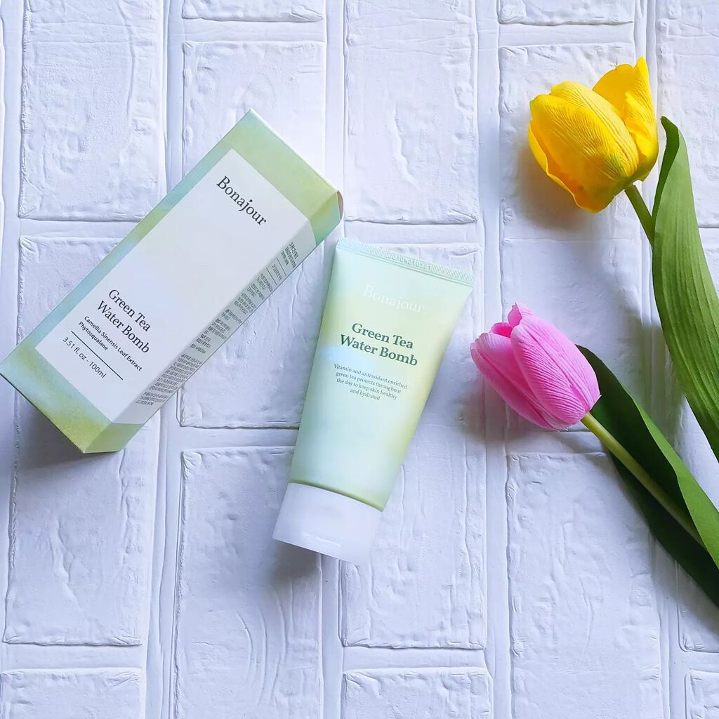 グリーンティーウォーターボム/Bonajour/フェイスクリームを使ったクチコミ(2枚目)