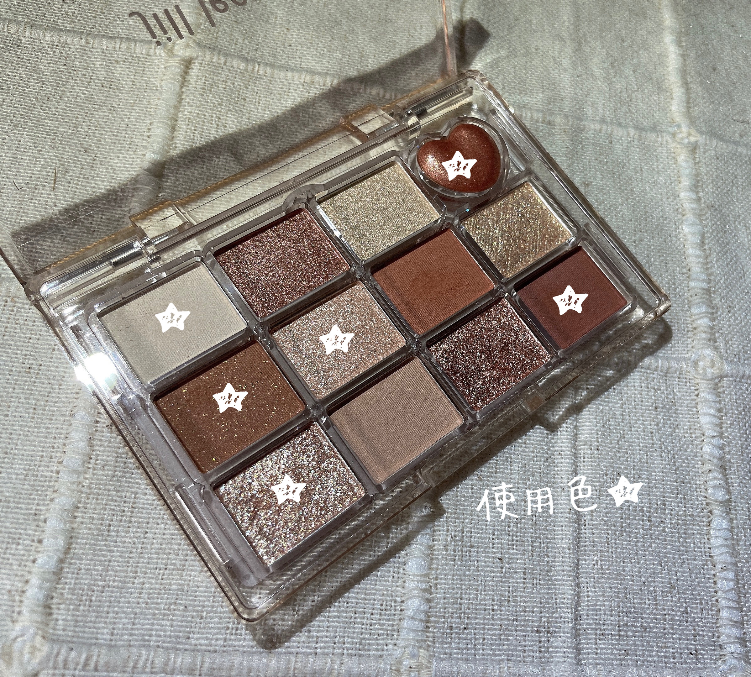 シャイニング12色ミニアイシャドウパレット/jill leen./アイシャドウパレットを使ったクチコミ（3枚目）