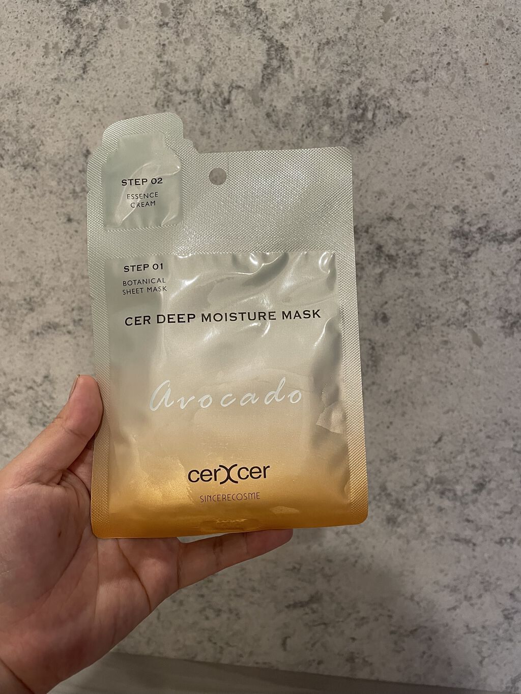 ディープモイスチャー マスク　(ケアクリーム付き)/cerXcer/シートマスク・パックを使ったクチコミ（1枚目）