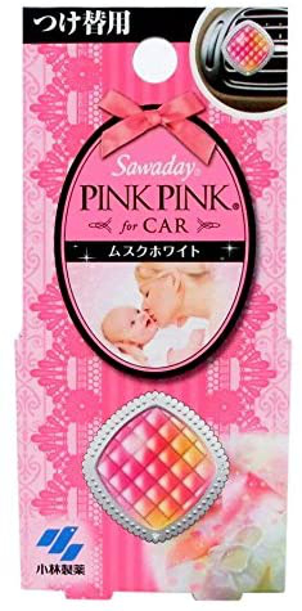 SawadayPINKPINKforCAR つけ替用 ムスクホワイト