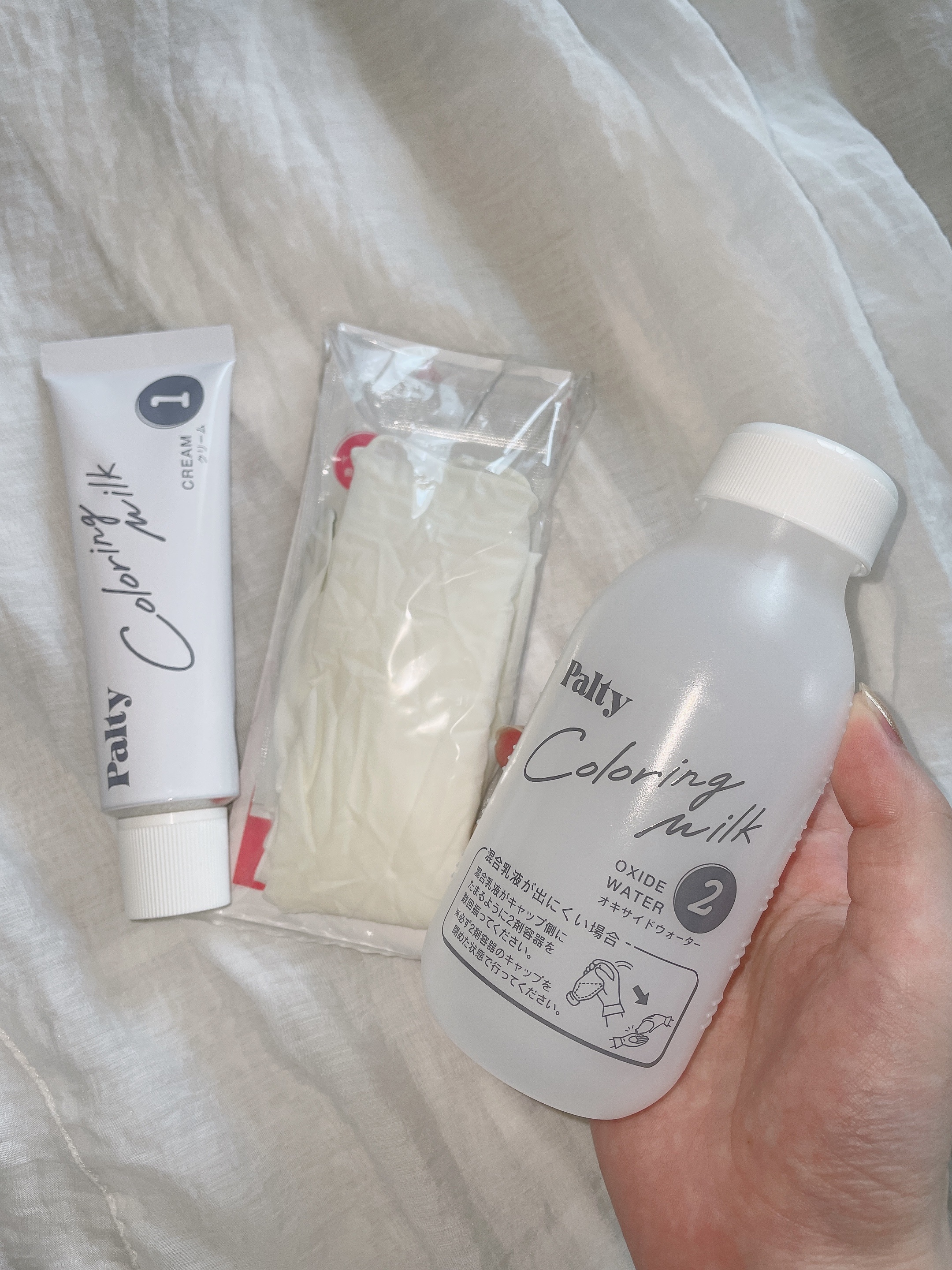 カラーリングミルク 夢みるブルージュ/パルティ/ヘアカラーを使ったクチコミ（3枚目）