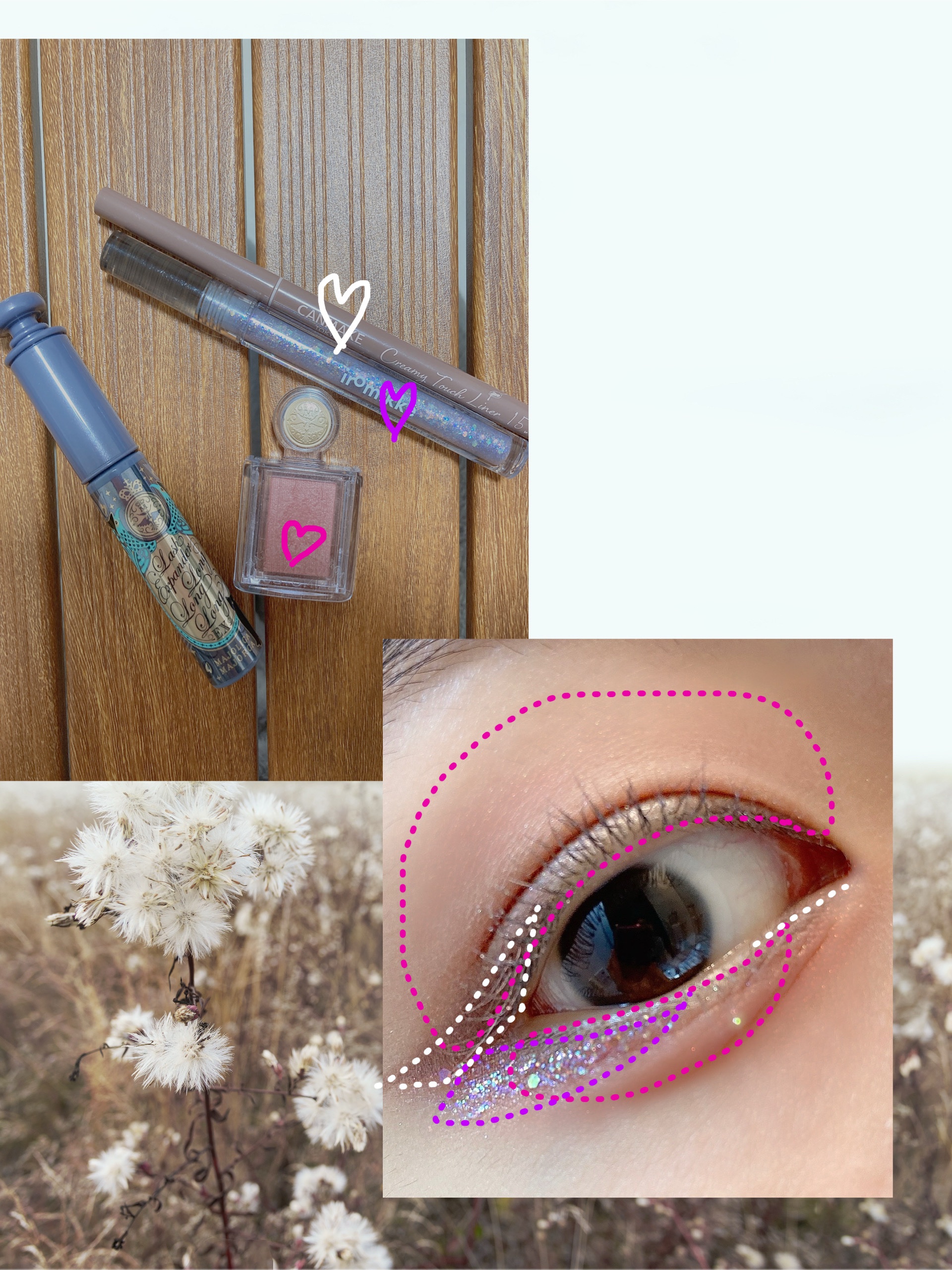 イロミッケ グリッターリキッドアイシャドウ 11 紫陽花/iromikke/グリッターを使ったクチコミ（2枚目）