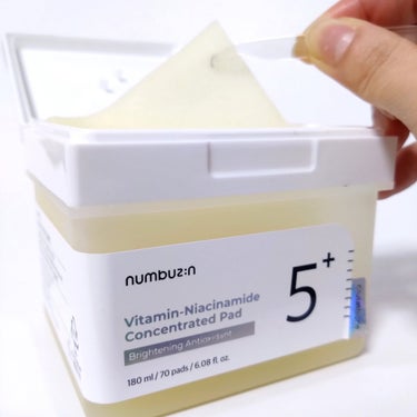 5番 白玉グルタチオンＣフィルムパッド/numbuzin/拭き取り化粧水を使ったクチコミ（4枚目）
