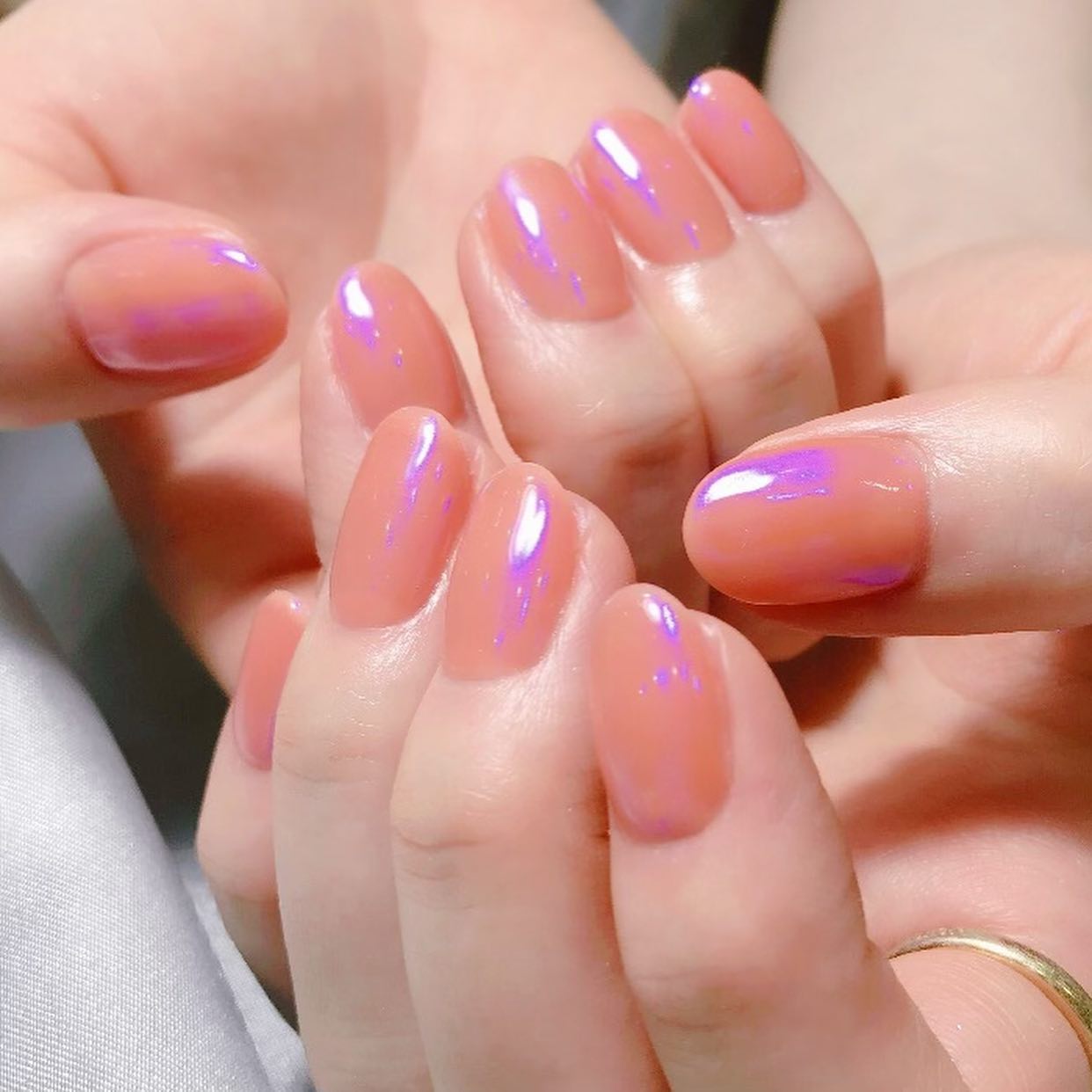 なかやまちえこ on LIPS 「ミックスしたシアーカラーとブルーのオーロラコーティング✨⠀⠀@..」(1枚目)