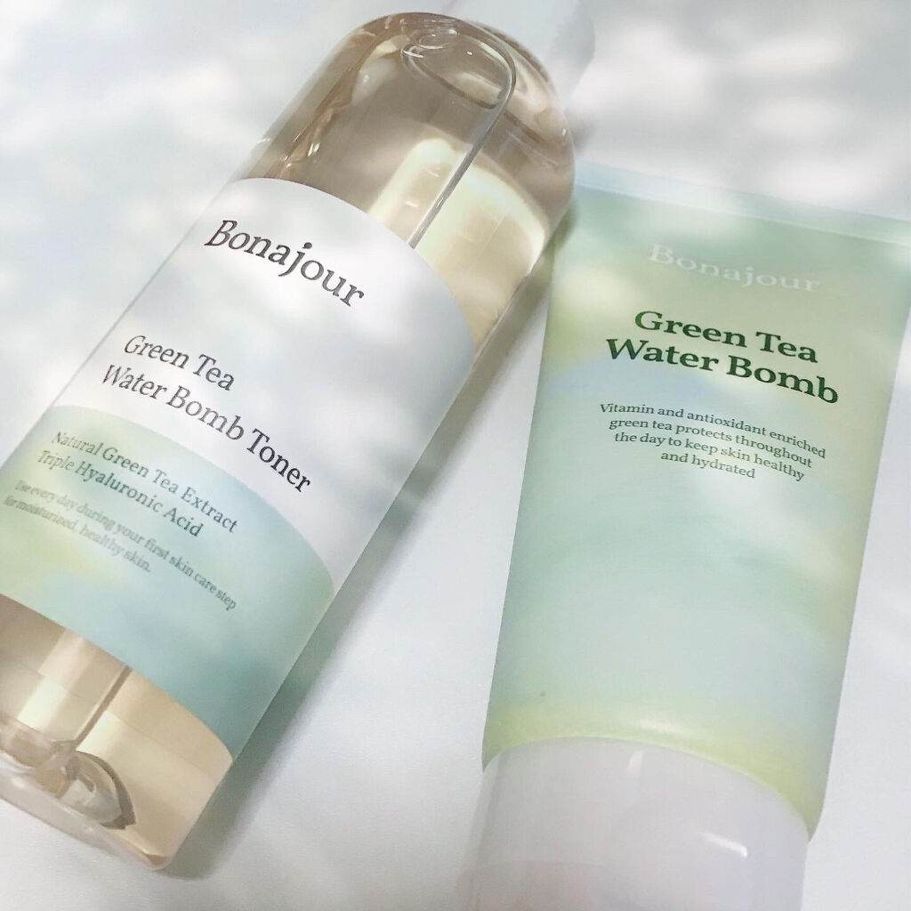 グリーンティーウォーターボム/Bonajour/フェイスクリームを使ったクチコミ（2枚目）