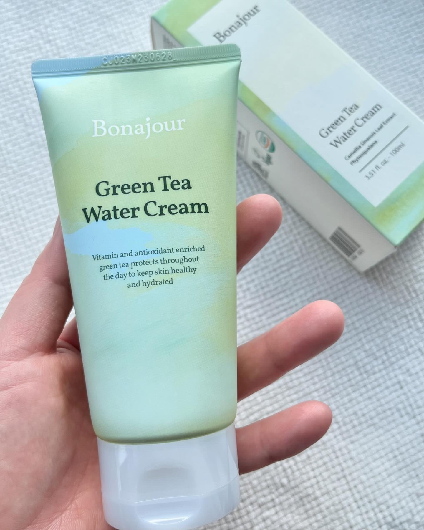 グリーンティーウォーターボム/Bonajour/フェイスクリームを使ったクチコミ（1枚目）