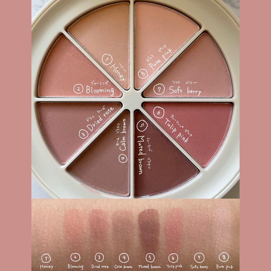 ミドルトーンアイシャドウコレクターパレット/Laka/アイシャドウパレットを使ったクチコミ(3枚目)