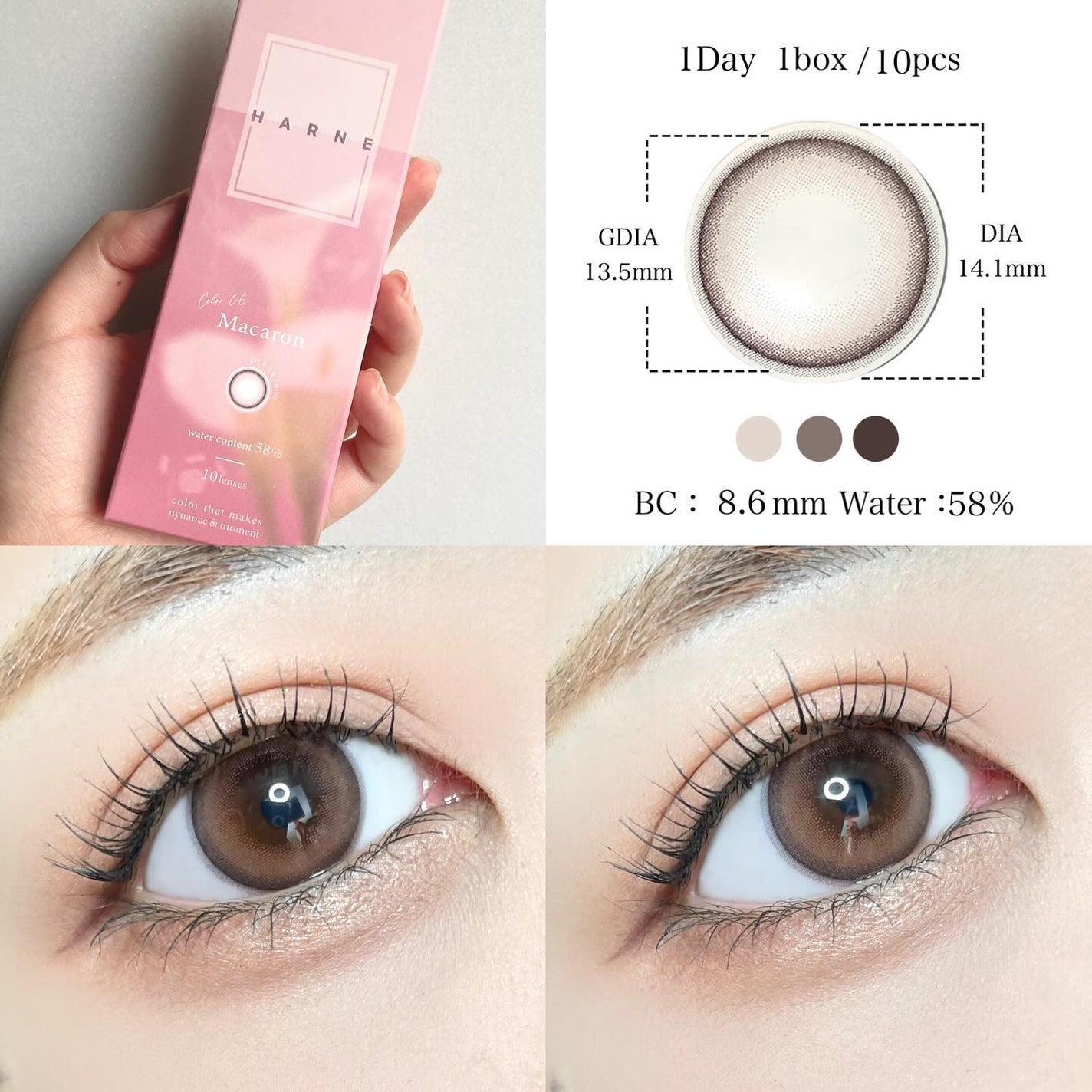 HARNE 1day/HARNE/ワンデー(1DAY)カラコンを使ったクチコミ(5枚目)