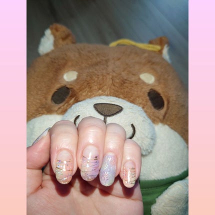 貼るジェルネイル/セリア/ネイルシールを使ったクチコミ(2枚目)