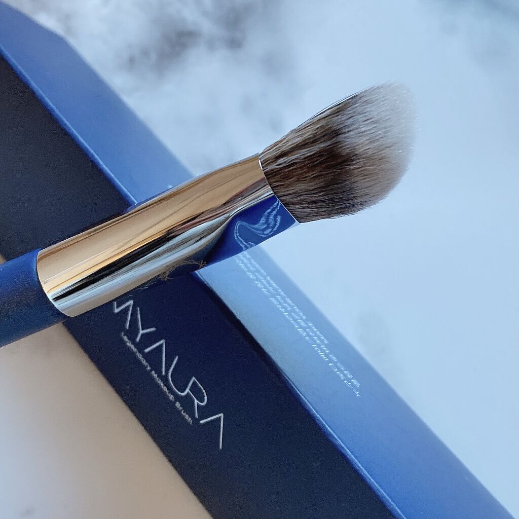 119 カーブファンデーションブラシ/MYAURA/メイクブラシを使ったクチコミ（2枚目）