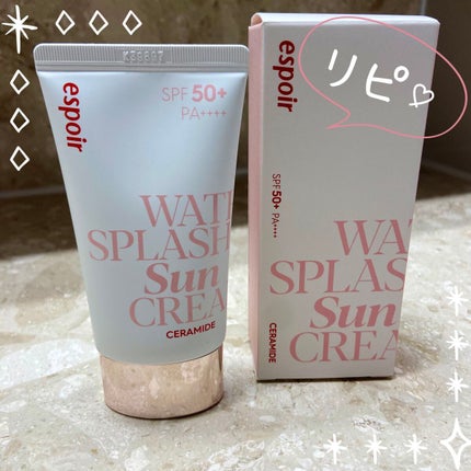 ウォータースプラッシュサンクリーム セラミド/espoir/日焼け止めクリームを使ったクチコミ(1枚目)