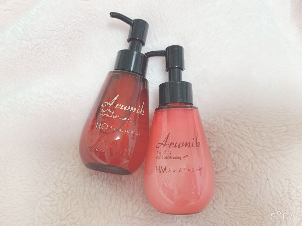 ぷわ on LIPS 「【アルミックヘアオイル・ヘアミルク使ってみた!】こんばんは!!..」(1枚目)