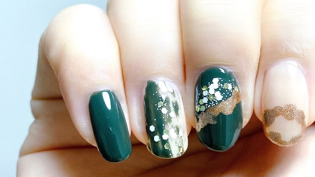 亜麻ネイル 0K01 ファーグリーン/SHIRO/マニキュアを使ったクチコミ（2枚目）