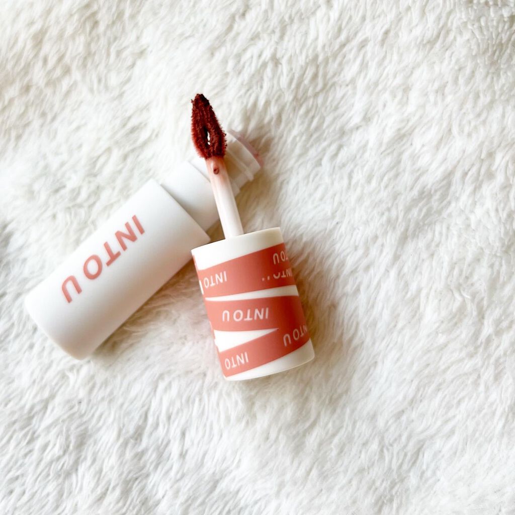 スーパーマットリップ＆チークマッド/INTO U/口紅を使ったクチコミ（2枚目）