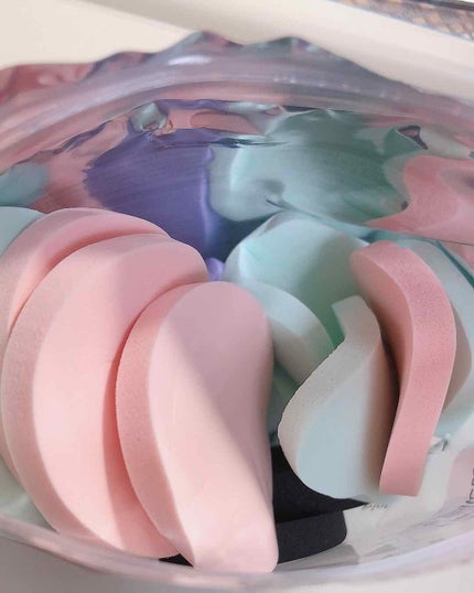 メイクアップアップスポンジ バリューパック、アソート 25個/DAISO/パフ・スポンジを使ったクチコミ(3枚目)