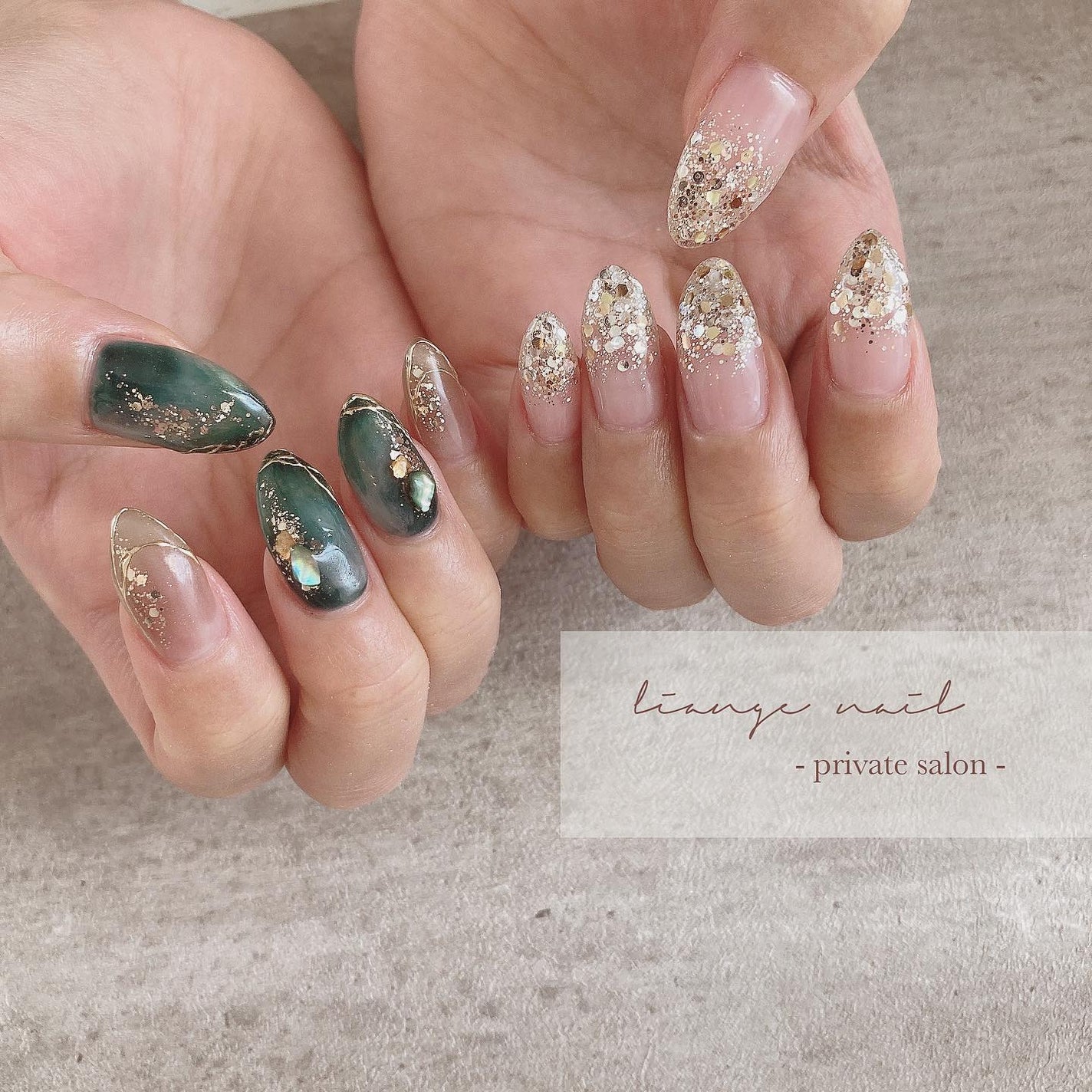 Yuki on LIPS 「.nuancenail🌿....@rusele__▫︎Mirr..」(1枚目)