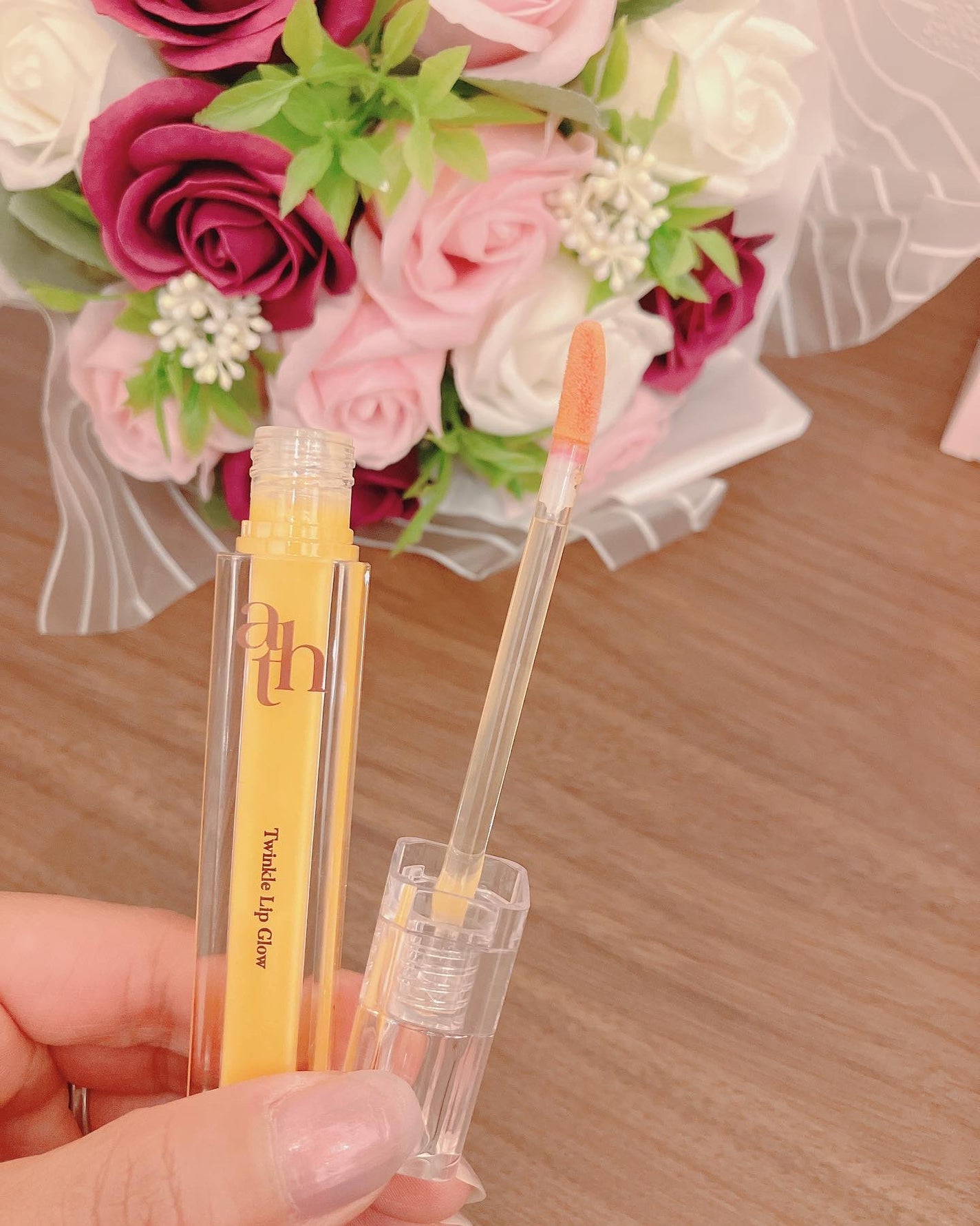 トゥインクルリップグロウ/ahatt/リップグロスを使ったクチコミ(2枚目)