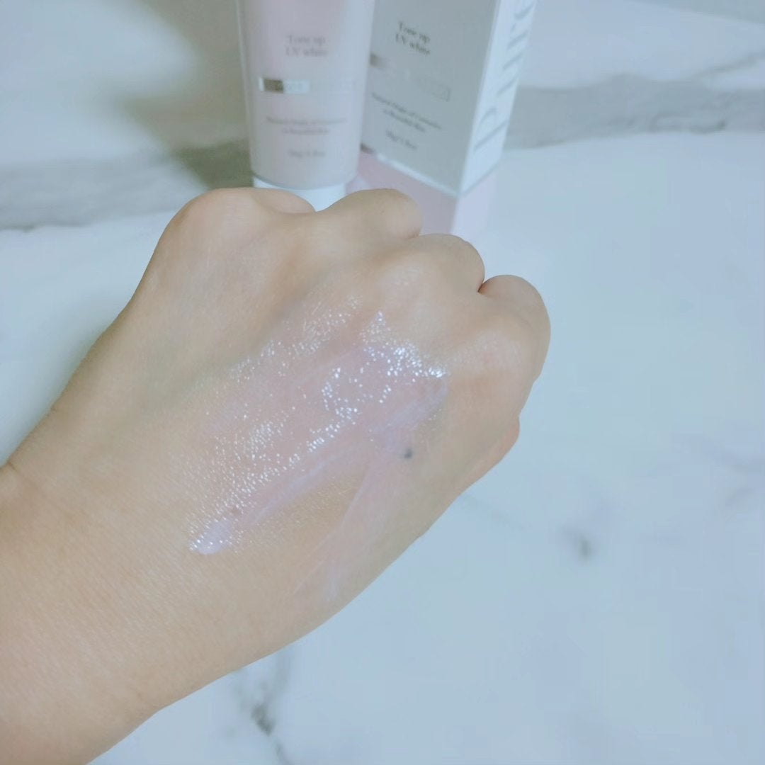 トーンアップUVホワイト/ピュールビオ/日焼け止めクリームを使ったクチコミ(7枚目)