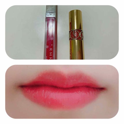 ルージュ ヴォリュプテ シャイン/YVES SAINT LAURENT BEAUTE/口紅を使ったクチコミ(4枚目)
