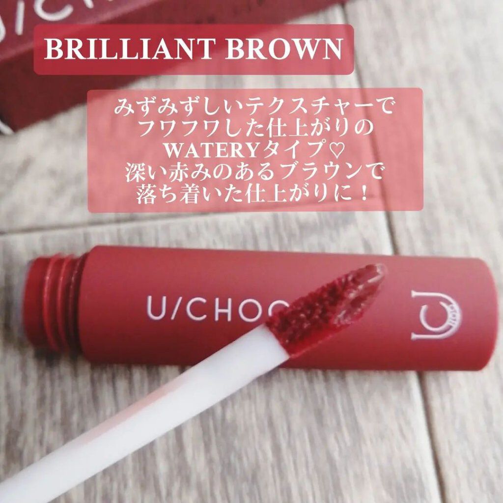 ワンダー リップティント ブリリアントブラウン(BRILLIANT BROWN)/U/CHOO/リップティントを使ったクチコミ（2枚目）