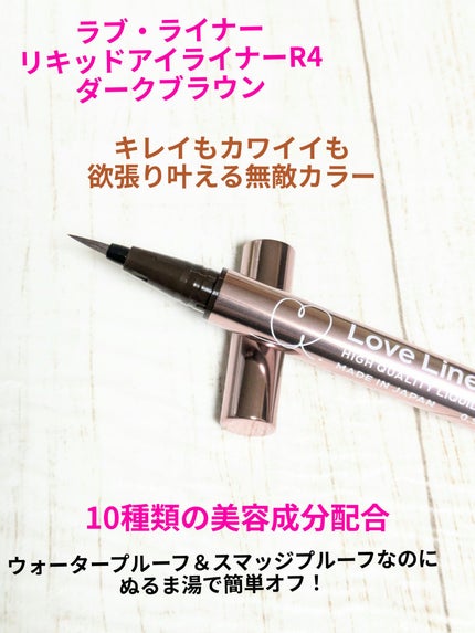 リキッドアイライナーR4/ラブ・ライナー/リキッドアイライナーを使ったクチコミ(1枚目)