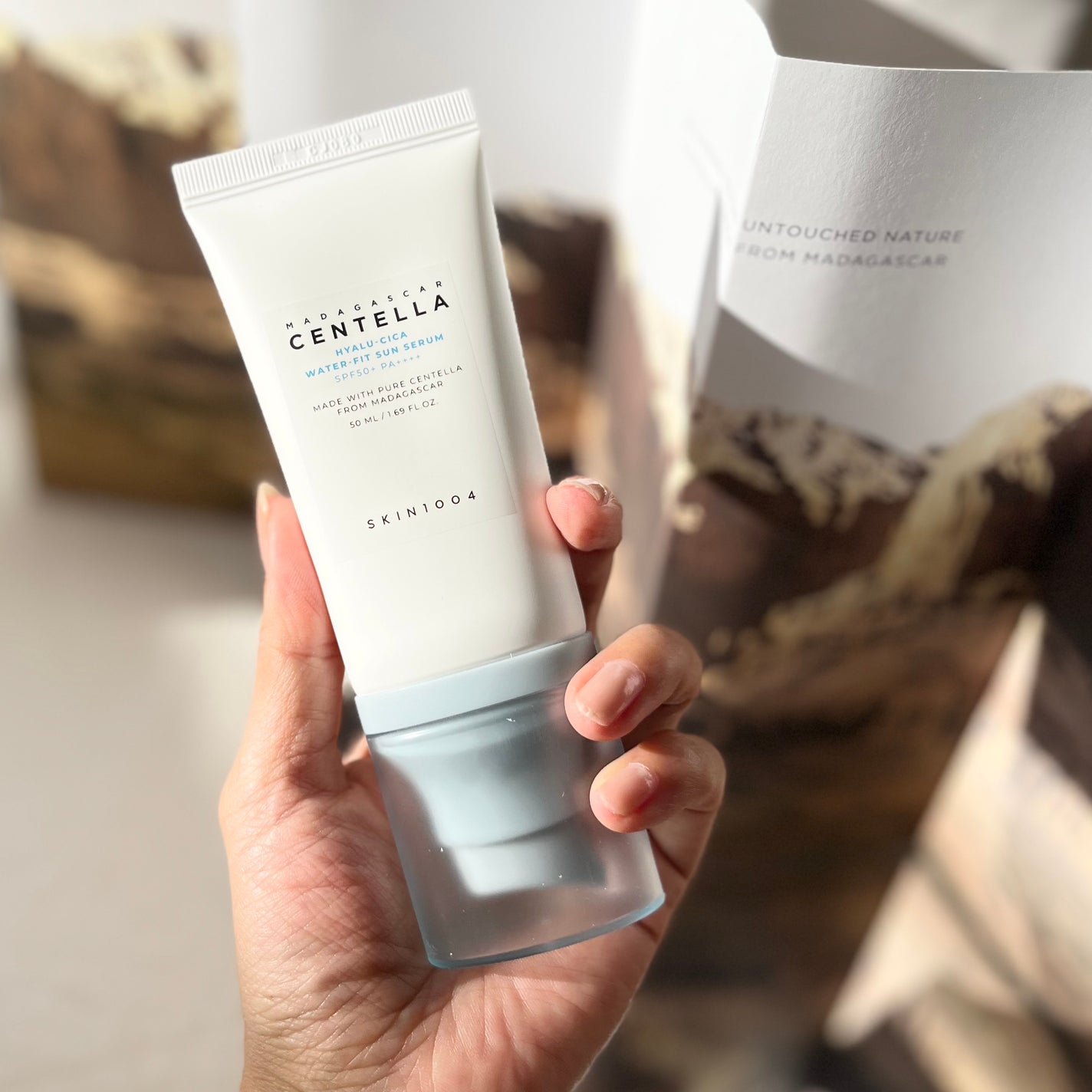 ヒアルーシカ ウォーターフィット サンセラム/SKIN1004/日焼け止めローションを使ったクチコミ(1枚目)