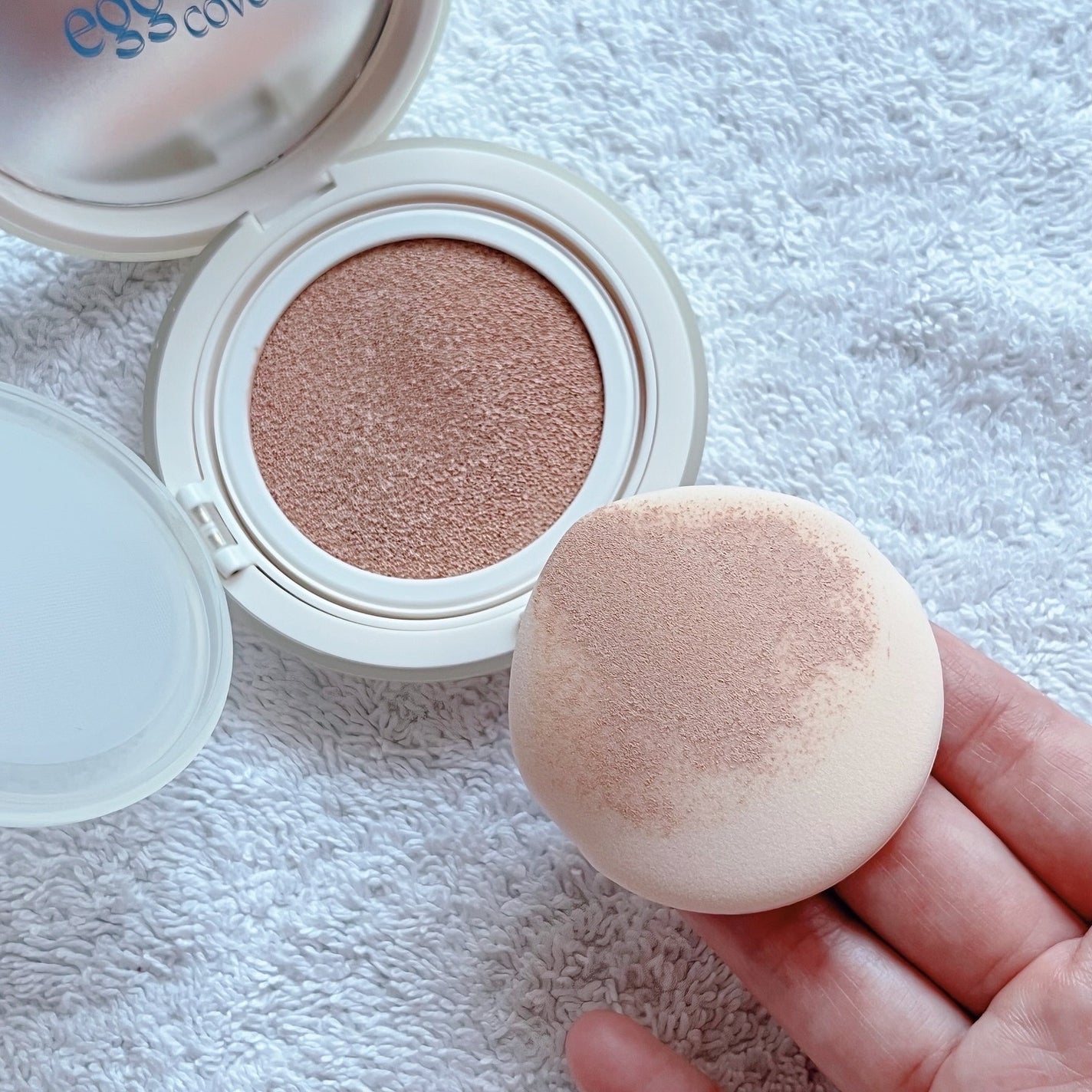 フィー クッションエッグフィットカバー/fwee/クッションファンデーションを使ったクチコミ(5枚目)