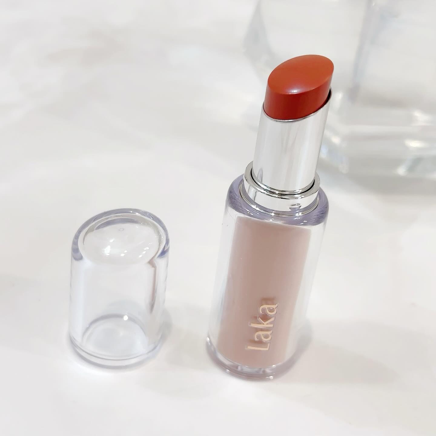 ボンディンググロウリップスティック 209 ニアー/Laka/口紅を使ったクチコミ（2枚目）