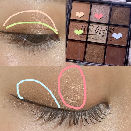 UR GLAM BLOOMING EYE COLOR PALETTE/U R GLAM/アイシャドウパレットを使ったクチコミ(2枚目)