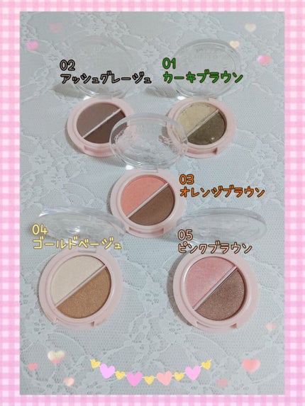 パウダーアイシャドウ ブルーミングキティ/DAISO/アイシャドウパレットを使ったクチコミ(2枚目)